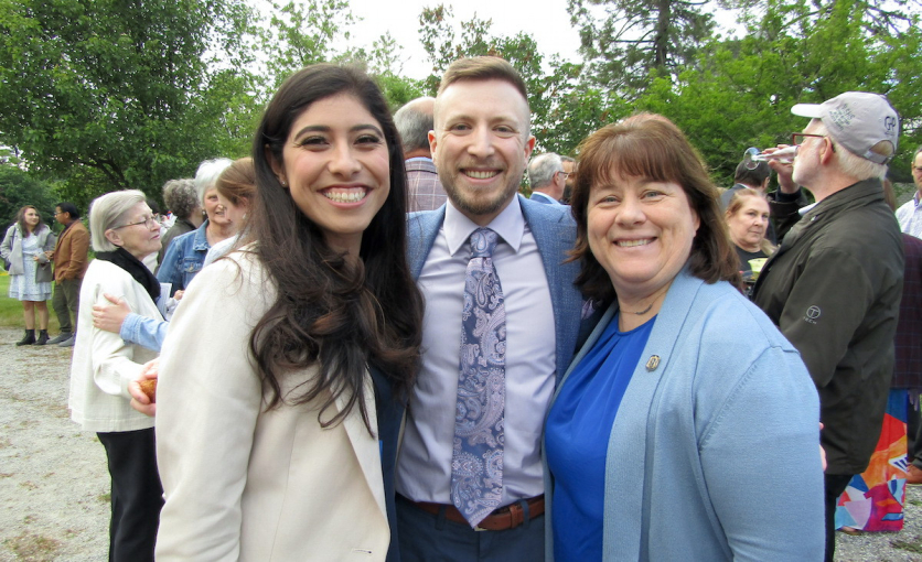 <p>BIC Executive Director Melissa Canavan, her husband Dylan Canavan, and Massachusetts State Rep. Tricia Farley-Bouvier</p>